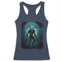 Wendigo Monster Skinwalker Mythical Cryptid Dark Forest Racerback Tank Top - Wonder Print Shop