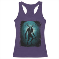 Wendigo Monster Skinwalker Mythical Cryptid Dark Forest Racerback Tank Top - Wonder Print Shop