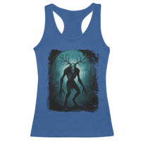 Wendigo Monster Skinwalker Mythical Cryptid Dark Forest Racerback Tank Top - Wonder Print Shop