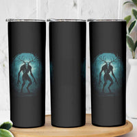 Wendigo Monster Skinwalker Mythical Cryptid Dark Forest Skinny Tumbler - Wonder Print Shop