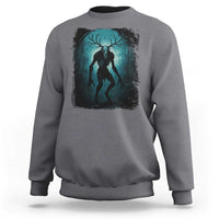Wendigo Monster Skinwalker Mythical Cryptid Dark Forest Sweatshirt - Wonder Print Shop