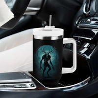Wendigo Monster Skinwalker Mythical Cryptid Dark Forest Tumbler With Handle - Wonder Print Shop