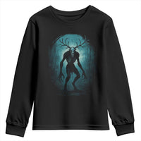 Wendigo Monster Skinwalker Mythical Cryptid Dark Forest Youth Sweatshirt - Wonder Print Shop