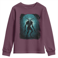 Wendigo Monster Skinwalker Mythical Cryptid Dark Forest Youth Sweatshirt - Wonder Print Shop
