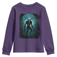 Wendigo Monster Skinwalker Mythical Cryptid Dark Forest Youth Sweatshirt - Wonder Print Shop