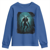 Wendigo Monster Skinwalker Mythical Cryptid Dark Forest Youth Sweatshirt - Wonder Print Shop