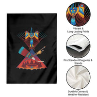 Native American Indigenous Heritage Peyote Water Bird Garden Flag - Wonder Print Shop