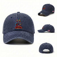 Native American Indigenous Heritage Peyote Water Bird Washed Cotton Baseball Cap