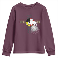 Native American White Buffalo Youth Sweatshirt Seven Sacred Grandfather Teachings - Wonder Print Shop