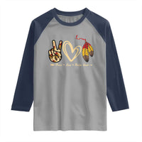 Peace Love Native Blood Raglan Shirt Native American Feathers - Wonder Print Shop
