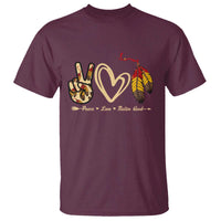 Peace Love Native Blood T Shirt Native American Feathers - Wonder Print Shop
