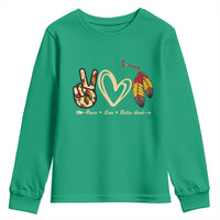 Peace Love Native Blood Youth Sweatshirt Native American Feathers - Wonder Print Shop