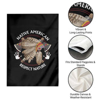 Native American Respect Nature Garden Flag Indigenous Indian War Bonnet Tomahawks - Wonder Print Shop