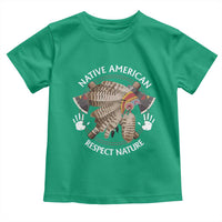 Native American Respect Nature Toddler T Shirt Indigenous Indian War Bonnet Tomahawks - Wonder Print Shop