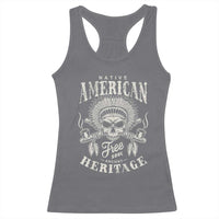 Native American Free Soul Ancient Heritage Racerback Tank Top Vintage Indian American Chief - Wonder Print Shop