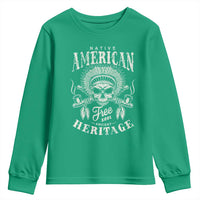 Native American Free Soul Ancient Heritage Youth Sweatshirt Vintage Indian American Chief - Wonder Print Shop