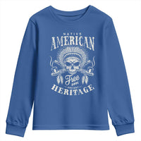 Native American Free Soul Ancient Heritage Youth Sweatshirt Vintage Indian American Chief - Wonder Print Shop