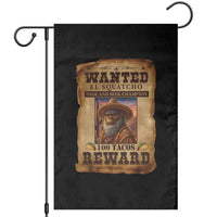 Funny Wanted El Squatcho Garden Flag Hide And Seek Champion Western Poncho Mexican Bigfoot - Wonder Print Shop