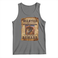 Funny Wanted El Squatcho Tank Top Hide And Seek Champion Western Poncho Mexican Bigfoot - Wonder Print Shop