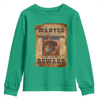 Funny Wanted El Squatcho Youth Sweatshirt Hide And Seek Champion Western Poncho Mexican Bigfoot - Wonder Print Shop