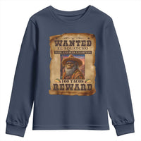 Funny Wanted El Squatcho Youth Sweatshirt Hide And Seek Champion Western Poncho Mexican Bigfoot - Wonder Print Shop