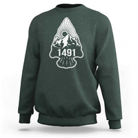 Proud Native American 1491 Pre Columbus Indigenous Arrowhead Sweatshirt - Wonder Print Shop