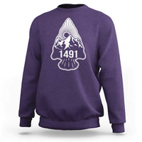 Proud Native American 1491 Pre Columbus Indigenous Arrowhead Sweatshirt - Wonder Print Shop