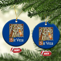Sir Veza Beer Medieval Knight Pun Sombrero Cinco De Mayo Ceramic Ornament