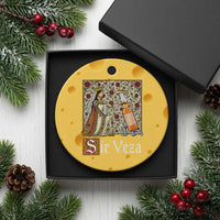 Sir Veza Beer Medieval Knight Pun Sombrero Cinco De Mayo Ceramic Ornament