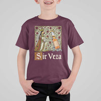 Sir Veza Beer Medieval Knight Pun Sombrero Cinco De Mayo T Shirt For Kid