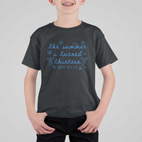 The Summer I Turned Thirteen Funny 13th Birthday Est 2013 T Shirt For Kid Summer Coastal Birthday Seashell Bow