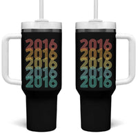 10th Birthday Tumbler With Handle Vintage 2016 Retro 10 Years Old Birthday