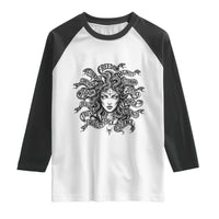 Feminist Medusa Power Snake Wisdom Equality Goth Raglan Shirt