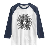 Feminist Medusa Power Snake Wisdom Equality Goth Raglan Shirt