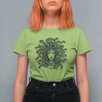 Feminist Medusa Power Snake Wisdom Equality Goth T Shirt For Women