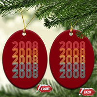 18th Birthday Ceramic Ornament Vintage 2008 Retro 18 Years Old Birthday