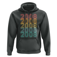 18th Birthday Hoodie Vintage 2008 Retro 18 Years Old Birthday