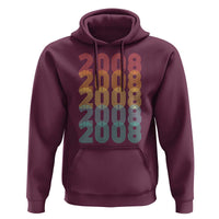 18th Birthday Hoodie Vintage 2008 Retro 18 Years Old Birthday