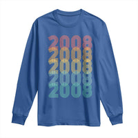 18th Birthday Long Sleeve Shirt Vintage 2008 Retro 18 Years Old Birthday