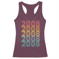 18th Birthday Racerback Tank Top Vintage 2008 Retro 18 Years Old Birthday