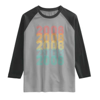 18th Birthday Raglan Shirt Vintage 2008 Retro 18 Years Old Birthday