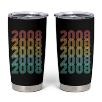 18th Birthday Tumbler Cup Vintage 2008 Retro 18 Years Old Birthday