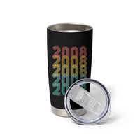 18th Birthday Tumbler Cup Vintage 2008 Retro 18 Years Old Birthday