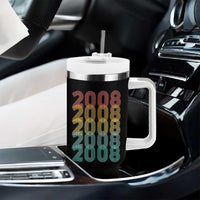 18th Birthday Tumbler With Handle Vintage 2008 Retro 18 Years Old Birthday