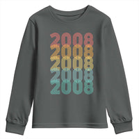 18th Birthday Youth Sweatshirt Vintage 2008 Retro 18 Years Old Birthday