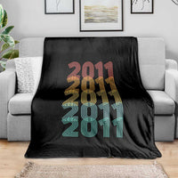 15th Birthday Throw Blanket Vintage 2011 Retro 15 Years Old Birthday