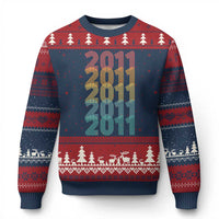 15th Birthday Ugly Christmas Sweater Vintage 2011 Retro 15 Years Old Birthday