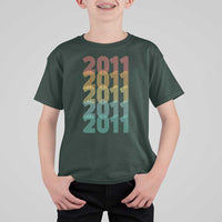 15th Birthday T Shirt For Kid Vintage 2011 Retro 15 Years Old Birthday