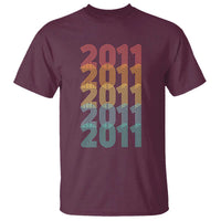 15th Birthday T Shirt Vintage 2011 Retro 15 Years Old Birthday