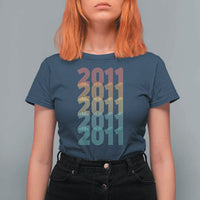 15th Birthday T Shirt For Women Vintage 2011 Retro 15 Years Old Birthday